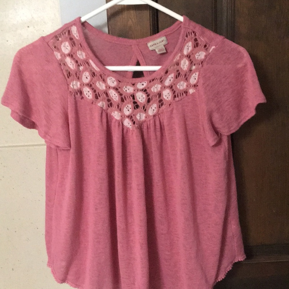 Short sleeve mauve T-shirt
